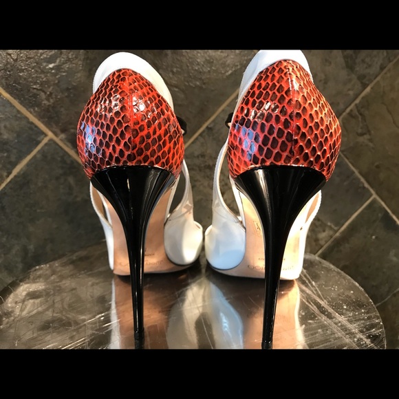 Jimmy Choo White and Red Stiletto Heels main image 4
